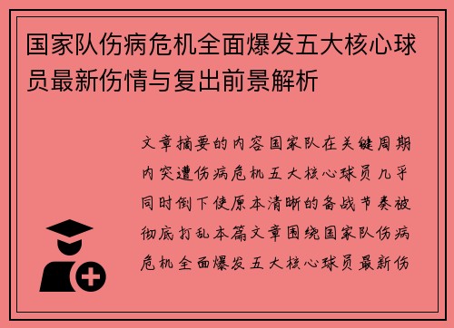 国家队伤病危机全面爆发五大核心球员最新伤情与复出前景解析